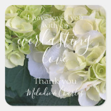 Personalisiertes White Hydrangea Elegante Liebe Ho