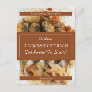 Personalisiertes White Script Brawn-Rezept-Swap Postkarte