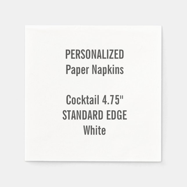 Personalisiertes White Standard Cocktail Paper Nap Serviette (Vorderseite)