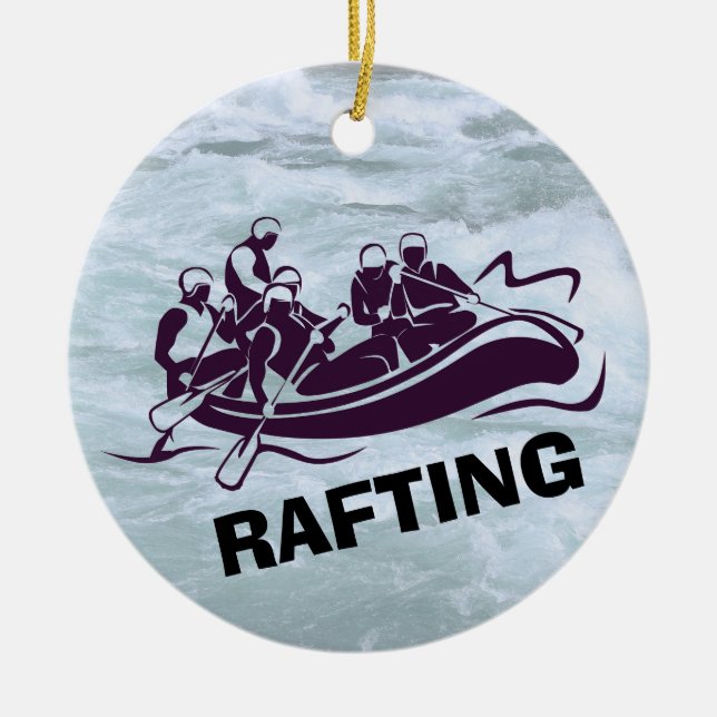 Personalisiertes White Water Rafting Ornament (Vorne)
