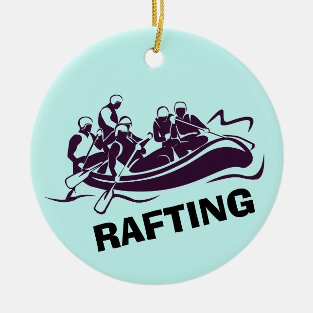 Personalisiertes White Water Rafting Ornament (Vorne)