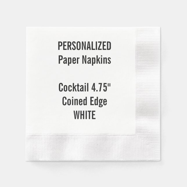 Personalisiertes Whitepaper Napkin zum Cocktail Serviette (Vorderseite)