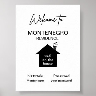 Personalisiertes Wi-Fi-Zeichen Poster