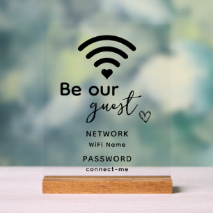 Personalisiertes Wifi Neues Zuhause Geschenk Gäste Acrylschild