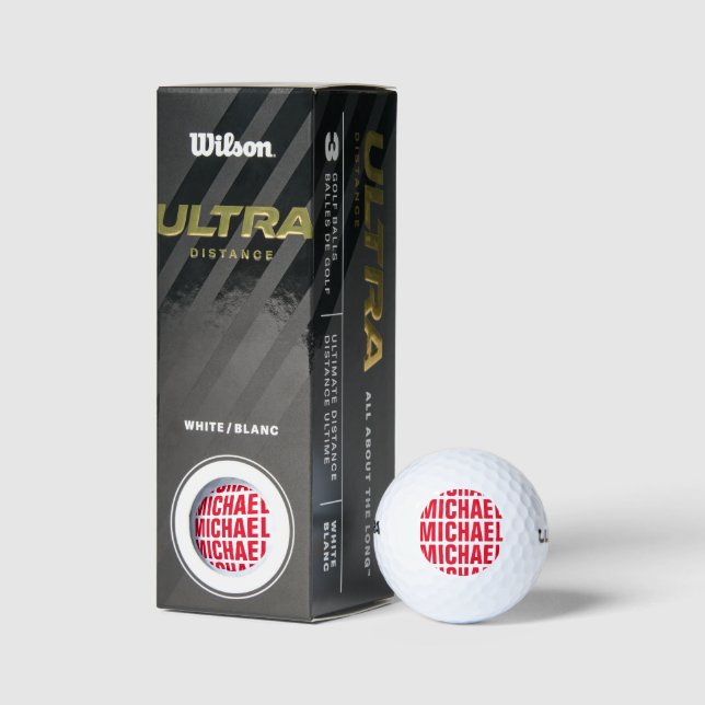 Personalisiertes Wilson-Golf-Geschenk-Set für Männ Golfball (Verpackungen)