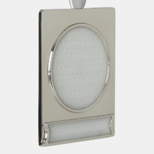 Personalisiertes Winter-Geometrisches Muster Banner-Ornament Silber