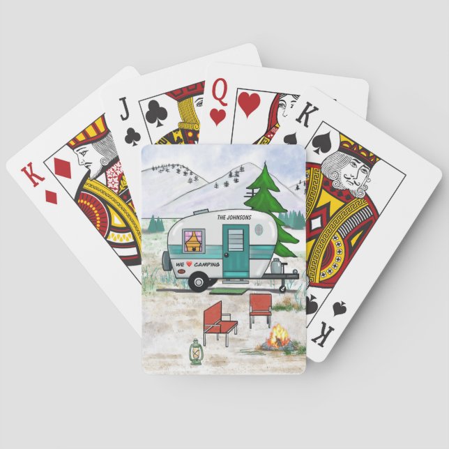 Personalisiertes "Wir Liebe Camping" Spielkarten (Rückseite)