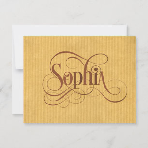 Personalisiertes Wirbles Drehbuch Sophia Natural K Einladung
