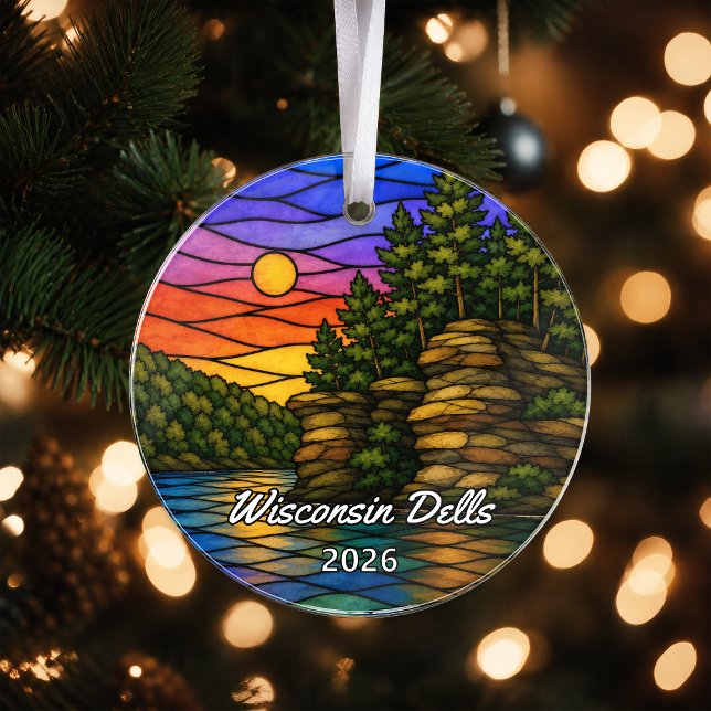 Personalisiertes Wisconsin Dells-Acrylabzeichen, K Ornament (Von Creator hochgeladen)