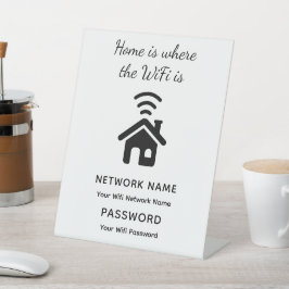 Personalisiertes WLAN-Kennwort und Netzwerk für Gä Sockelschild