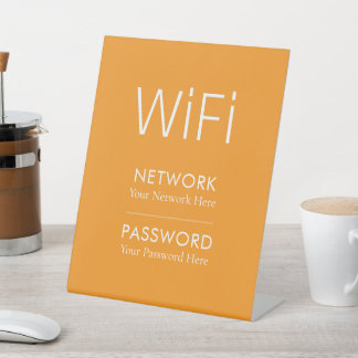 Personalisiertes WLAN-Passwort-Podiumsschild Sockelschild