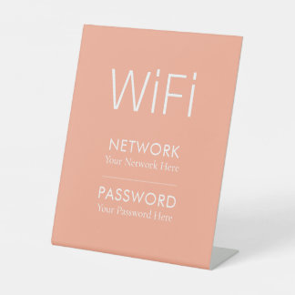 Personalisiertes WLAN-Passwort-Podiumsschild Sockelschild