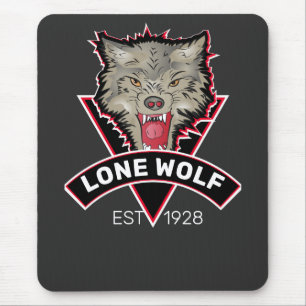 Personalisiertes Wolf Thema eSport Team Sign Mousepad