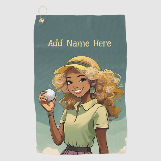 Personalisiertes Women's Golf Handtuch (Vorderseite)