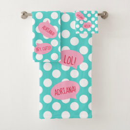 Personalisiertes Wort-Schaumbad-Tuch-Set Badhandtuch Set