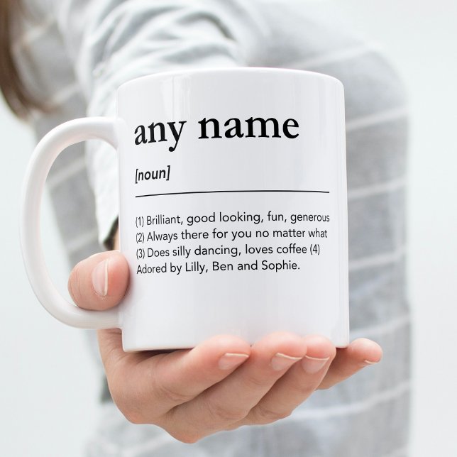personalisiertes Wörterbuch für individuelle Name Kaffeetasse (Von Creator hochgeladen)