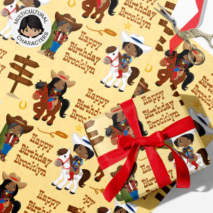 Personalisiertes Wrapping Paper von Black Cowgirl Geschenkpapier