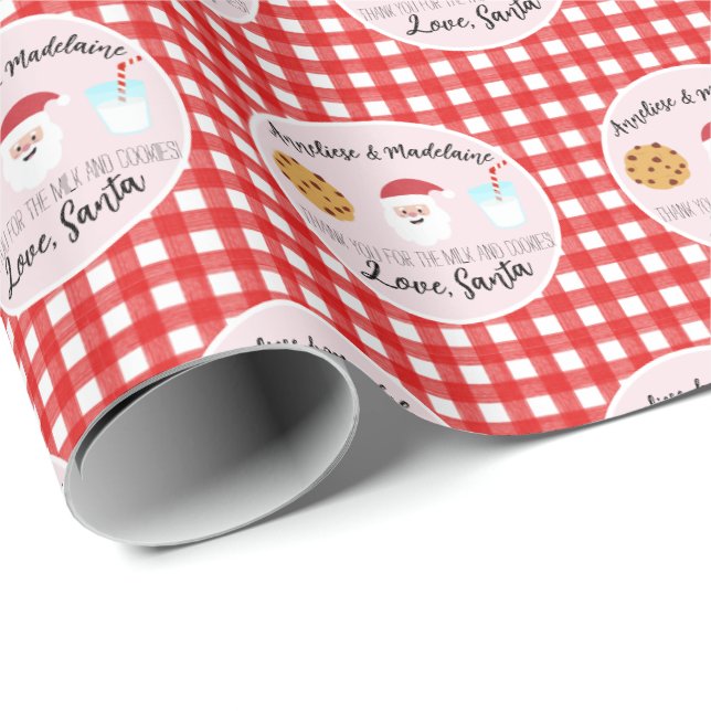 Personalisiertes Wrapping-Papier für Santa Milk un Geschenkpapier (Rolleneckpunkt)