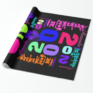 Personalisiertes Wrapping-Papier zum 20. Geburtsta Geschenkpapier