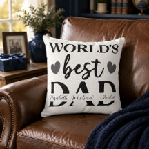 Personalisiertes Wurfkissen „Bester Vater der Welt