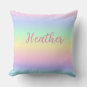 Personalisiertes Wurfkissen für Mädchen mit Pastel Kissen