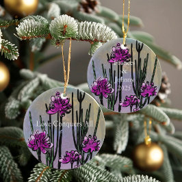 Personalisiertes Wüstenblüten-Kunst-Andenken-Ornam Keramik Ornament
