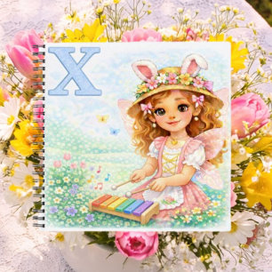 Personalisiertes X Xylophon-Geschenk für Mädchen Notizbuch