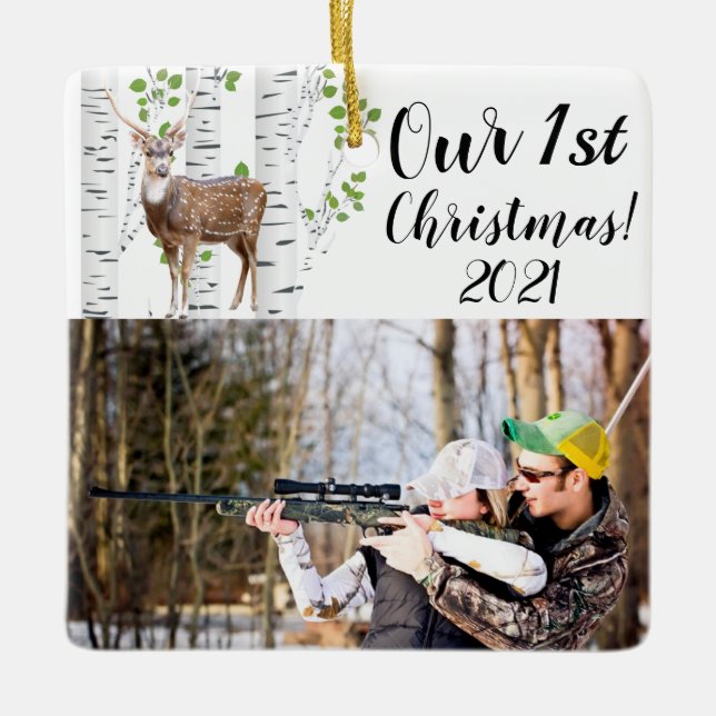 Personalisiertes XMAS Ornament Deer Doe Buck Woodl (Vorderseite)