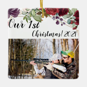 Personalisiertes XMAS Ornament Weiße Rosen Gold Ge