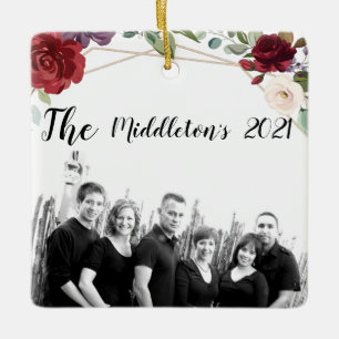 Personalisiertes XMAS Ornament Weiße Rosen Gold Ge