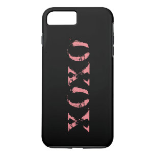 Personalisiertes XOXO Black & Rose Gold iPhone 8 Plus/7 Plus Hülle