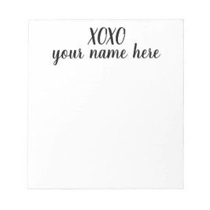 Personalisiertes XOXO Stationery Notepad Notizblock