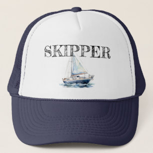 Personalisiertes Yachtthema Skipper Truckerkappe