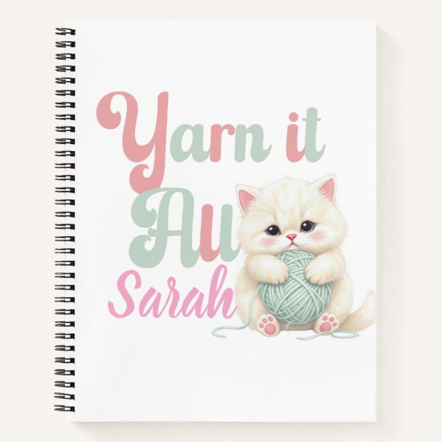 Personalisiertes Yarn it All Journal  Notizbuch (Vorderseite)