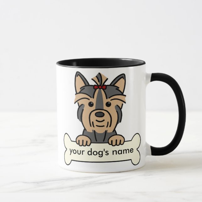 Personalisiertes Yorkie Tasse (Rechts)