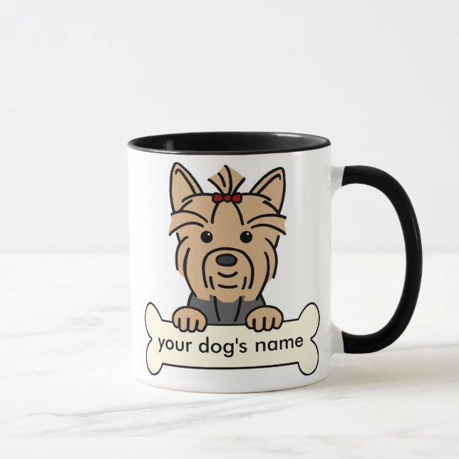 Personalisiertes Yorkie Tasse (Rechts)
