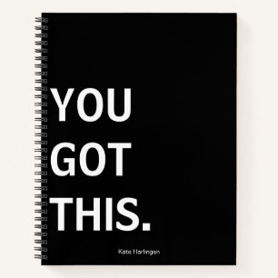 Personalisiertes "You Got This"-Motivierend-Journa Notizbuch