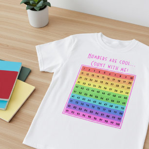Personalisiertes "Zahlen sind cool!" 1-100 Chart K T-Shirt