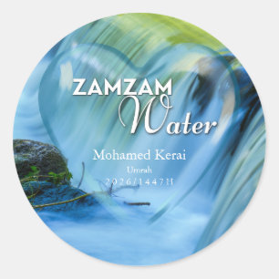 Personalisiertes Zamzam-Wasser-Umrah- und Hajj-Ges Runder Aufkleber