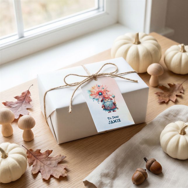 Personalisiertes Zauberer-Halloween-Geschenk-Gesta Geschenkanhänger (Von Creator hochgeladen)