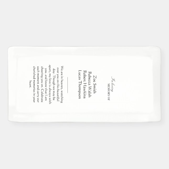 Personalisiertes Zeichen für die Gedenkstätte Banner (Horizontal)