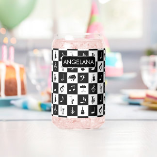 Personalisiertes zeitgenössisches Musikdesign Dosenglas