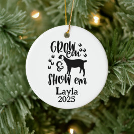 Personalisiertes Ziegen-4H-Hof-Ornament Keramik Ornament