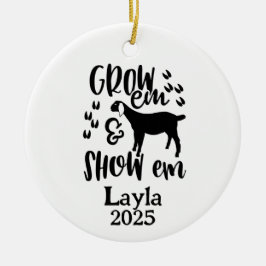 Personalisiertes Ziegen-4H-Hof-Ornament Keramik Ornament