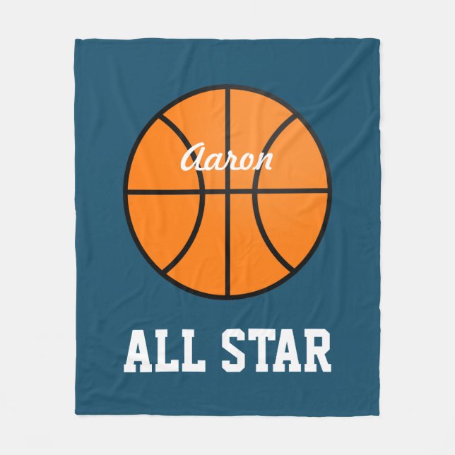 Personalisiertes Zimmer Basketball-Blanket-Geschen Fleecedecke (Vorderseite)