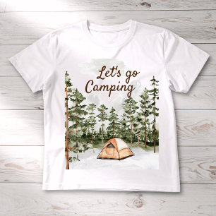 Personalisiertes Zitat Aquarell Camping in der Nat Baby T-shirt