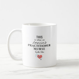 Personalisiertes Zitat für Nurse Practitioner mit Kaffeetasse