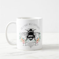 Personalisiertes Zitat künstlerische Blumenbiene u