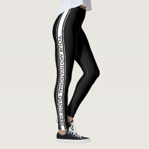 Personalisiertes Zitat Maßgeschneiderte Leggings