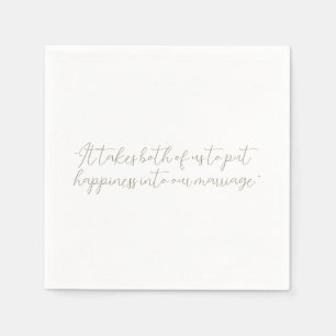 Personalisiertes Zitat oder Song-Lyric-Hochzeit Serviette
